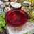 12" Crackle Glass Bowl - Red