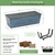 Bloom Box Garden Growing Kit, Medium Blue with Brackets for 2 x 6 Railings
