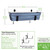 Small Blue Flower Box- Clamp-On Brackets