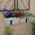 Small White Flower Box- Wall Brackets
