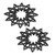8" Flower Wrought Iron Trivet, pack of 2