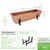 Small Copper Flower Box- 2x6 Railing Brackets