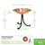 Hammered Solid Copper Birdbath- Tripod Stand