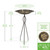 Three Hares Birdbath- Stake
