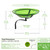 12" Fern Green Crackle Birdbath- Wall Mount Bracket