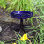 14" Cobalt Blue Crackle Birdbath- Tripod Stand