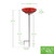12" Red Bowl, Cradle & Stake