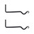 8" Upturned Hook , pack of 2