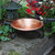 Hammered Solid Copper Birdbath- Short Stand