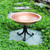 Hammered Solid Copper Birdbath- Tripod Stand