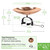 Polished Copper Birdbath- Over Rail Bracket