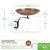 Red African Daisy Birdbath- Rail Mount Bracket