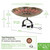 Red African Daisy Birdbath- Over Rail Bracket