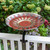 Red African Daisy Birdbath- Over Rail Bracket