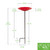12" Petunia Lolly Birdbaths with Stake