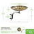African Daisy Birdbath- Rail Mount Bracket