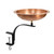 Hammered Solid Copper Birdbath- Rail Mount Bracket