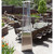Tall Commercial Natural Gas Triangle Glass Tube Heater - Stainless Steel