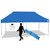 TUFF TENT WHITE Frame 10X20 Instant Pop Up Tent w/ BLUE Cover
