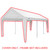 10 ft x 20 ft White Fitted Cover w/ Leg Skirts