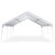 12 ft x 20 ft/20 ft x 20 ft White Fitted Cover for EX1220