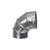 90 Degree Galvanized Adjustable Elbow - 26-Gauge