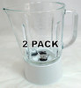 2 Pk, Blender Glass White Jar Assembly for KitchenAid, AP4507808, W10279528