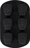 Wilton Silicone Halloween Skull, 6 Cavity Candy Mold, 2105-0-0847