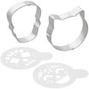 Wilton Skull & Cat Cookie Cutter & Stencil Kit, 2107-0-0406