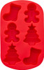 Wilton Silicone Stocking, X-Mas Tree, Gingerbread Boy Treat Mold, 2105-0-0848