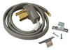 Electrical Dryer 4' Power Cord, 30 Amp, 3 Prong Wire 10 AWG, 125/250V, SDC3-30-4