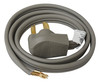 Electrical Dryer 4' Power Cord, 30 Amp, 3 Prong Wire 10 AWG, 125/250V, SDC3-30-4