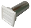 Deflect-O SVHAW4 Supurr-Vent 4" Louvered Dryer Vent Hood Kit White Pipe & Collar