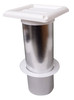 Deflect-O SVHAW4 Supurr-Vent 4" Louvered Dryer Vent Hood Kit White Pipe & Collar