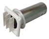 Deflect-O SVHAW4 Supurr-Vent 4" Louvered Dryer Vent Hood Kit White Pipe & Collar