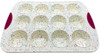 Trudeau Confetti Structure Silicone, 12-Cavity Muffin Mold, 05118553