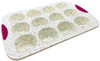 Trudeau Confetti Structure Silicone, 12-Cavity Muffin Mold, 05118553