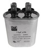 20007 - Single Run Capacitor, Oval, 7.5 Mfd., 370/440 Volt
