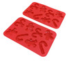 Trudeau 2-Pk Silicone Gingerbread/Candy Cane Chocolate Molds, 8-Cavity, 05119212