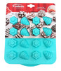 Trudeau Structure Silicone Snowflake/X-Mas Tree Cupcake Pan, 16-Cavity, 05121176