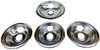 Deep Bowl Drip Pans, 4 Pack, fits GE (3x-6" WB31X5010 & 1x-8" WB31X5011)