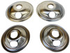 Deep Bowl Drip Pans, 4 Pack, fits GE (2x-6" WB31X5010 & 2x-8" WB31X5011)