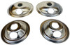 Deep Bowl Drip Pans, 4 Pack, fits GE (2x-6" WB31X5010 & 2x-8" WB31X5011)