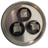 Dual Run Capacitor Round, 60+10 Mfd., 370/440 Volt, 50/60 Hz, 28347, 20320