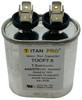 Packard Titan Pro 440/370V Motor Run Capacitor, Oval, 7.5 Mfd, TOCF7.5