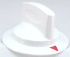 Dryer Timer Knob, White, for General Electric, AP2042269, PS266954, WE1X1263