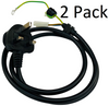 2 Pk, Stand Mixer Black Power Cord for KitchenAid, AP5589872, W10419451