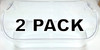 2 Pk, Refrigerator Gallon Door Bin, Clear, for Frigidaire, AP2549958, 240356402