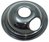 Black Porcelain Drip Bowl 4 Pk for Whirlpool, (2) 6" W10290353, (2) 8" W10290350