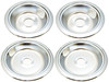 Deep Bowl Drip Bowl 4 Pk for General Electric (2) 6" WB31X5010, (2) 8" WB31X5011